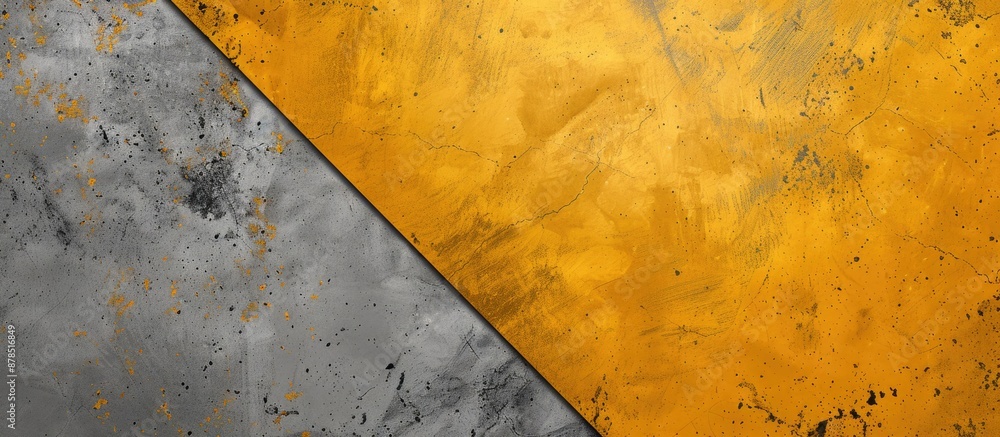Poster luxurious golden texture on a glossy yellow and gray backdrop with copy space image.