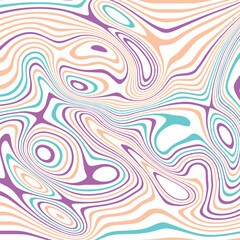 ABSTRACT ILLUSTRATION MARBLED TEXTURE LIQUIFY PSYCHEDELIC PASTEL SOFT COLORFUL DESIGN. OPTICAL ILLUSION BACKGROUND VECTOR DESIGN