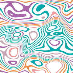 ABSTRACT ILLUSTRATION MARBLED TEXTURE LIQUIFY PSYCHEDELIC PASTEL SOFT COLORFUL DESIGN. OPTICAL ILLUSION BACKGROUND VECTOR DESIGN