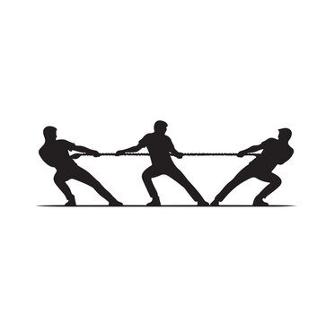 recommend clip art: tug of war silhouette vector illustration