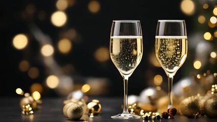 Champaign glasses on a table