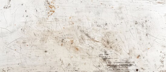 Obraz premium Weathered, textured abstract art with a distressed, scratched design on a white background. Ideal for free space images. image with copy space