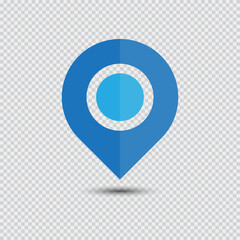 Vector location icons on a white background.