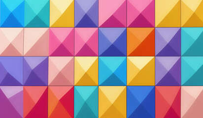 Obraz premium illustration of abstract geometric background consisting of multi-colored triangles