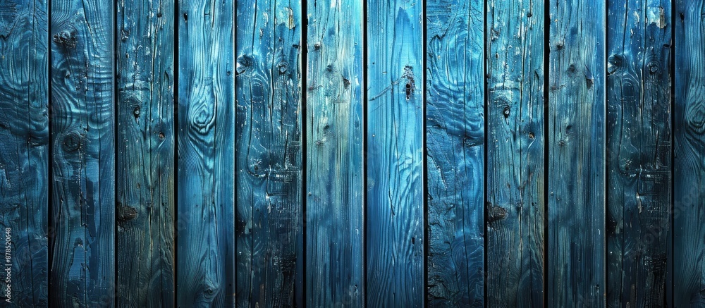Poster wooden blue panel creating a textured background with copy space image.