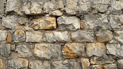 A wall with a rough, textured surface made of stone