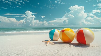 Group of beach balls