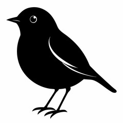 Robin black silhouette