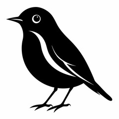 Robin black silhouette