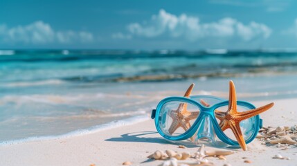 Obraz premium Set of snorkel masks