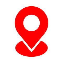 Vector location icons on a white background.