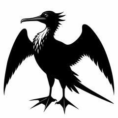 Obraz premium Frigatebird silhouette black