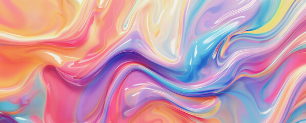 Obraz premium Abstract swirling liquid paint background with vibrant colors
