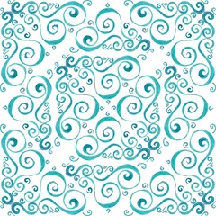 Seamless abstract pattern with hand drawn elements