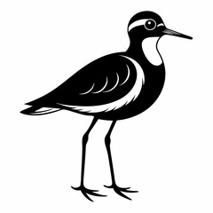 Plover black silhouette