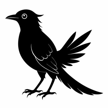 recommend clip art: Cuckoo black silhouette