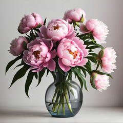 Obraz premium Peony Flowers in Vase