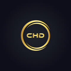 CHD logo. C H D design. White CHD letter. CHD, C H D letter logo design. C H D letter logo design in GOLD, GOLDEN LOGO, THREE, style. letter logo set in one artboard. C H D letter logo vector design.
