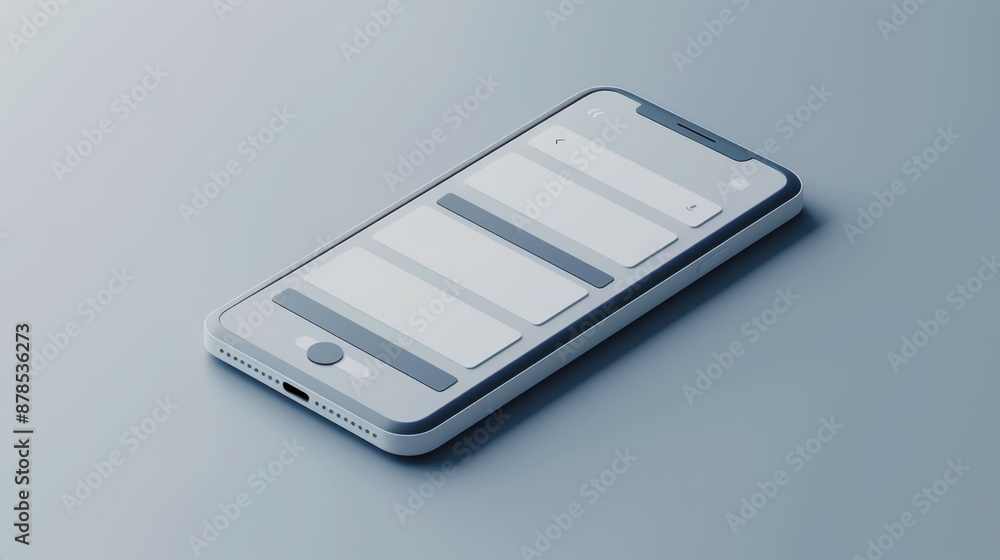 Poster a sleek 3d illustration mockup of a smartphone, perfect for showcasing mobile app designs or communi