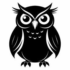 Owl black silhouette