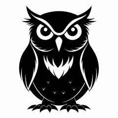 Owl black silhouette