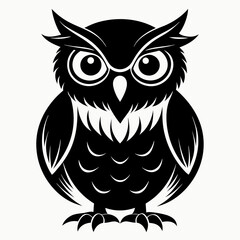 Owl black silhouette