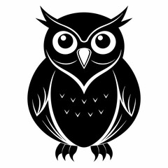 Owl black silhouette