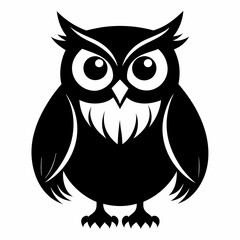 Owl black silhouette