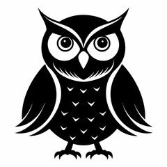 Owl black silhouette