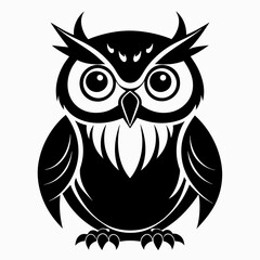 Owl black silhouette