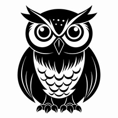 Owl black silhouette