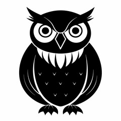 Owl black silhouette