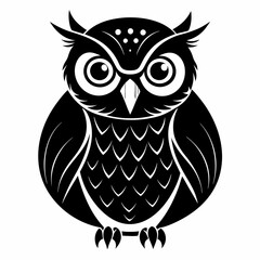 Owl black silhouette
