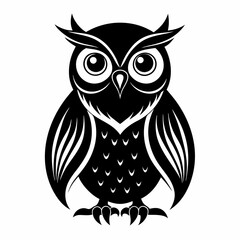 Owl black silhouette