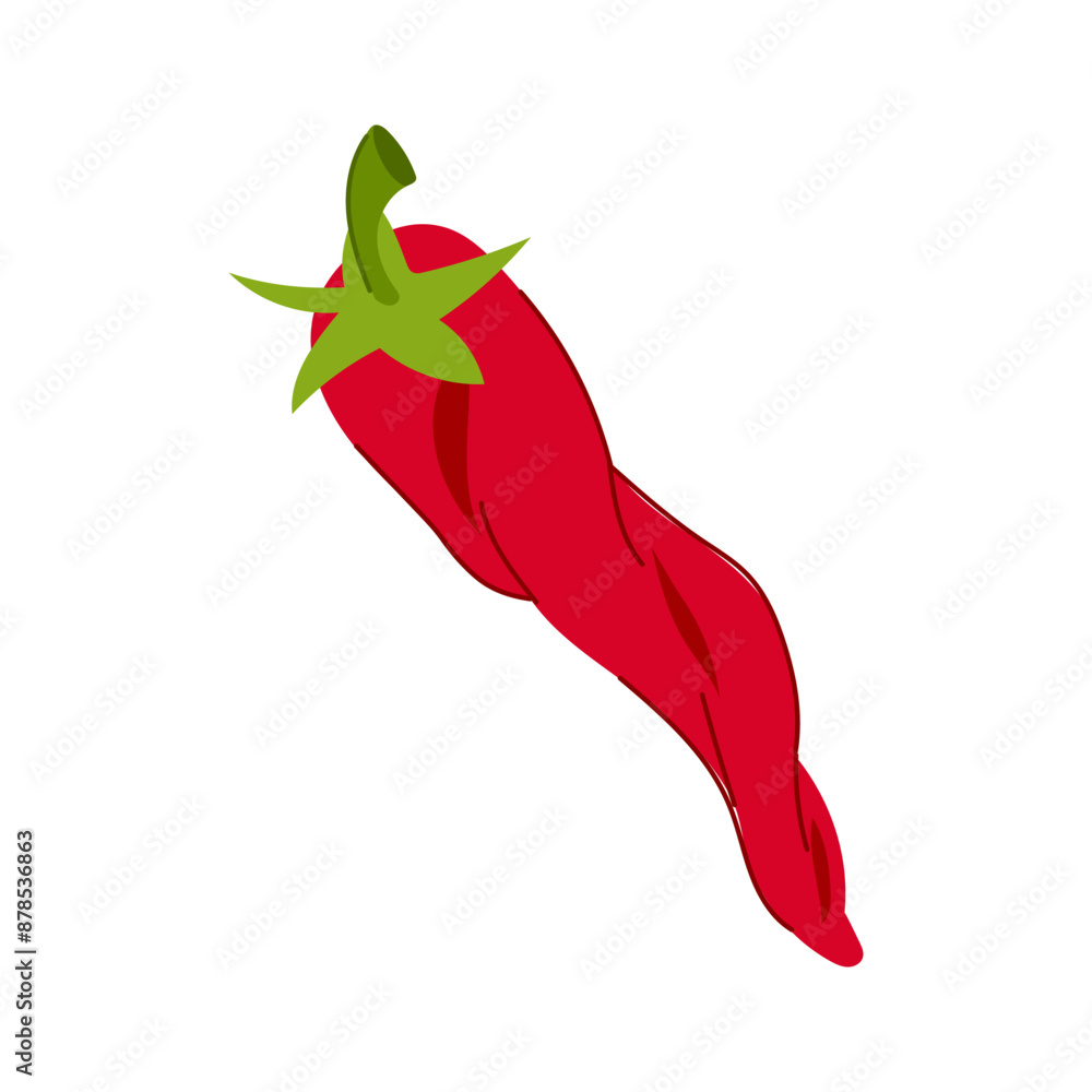 Poster chilli pepper chili cartoon. spice paprika, sketch food, mexican cayenne chilli pepper chili sign. i