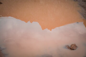 old paper background with clouds