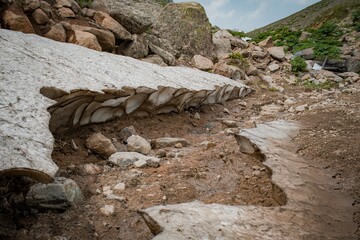 stone wall in the mountains