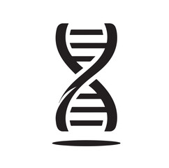 DNA flat vector icon silhouettes illustration 