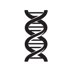 DNA flat vector icon silhouettes illustration 