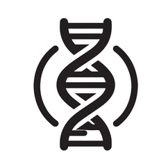 Fototapeta premium DNA flat vector icon silhouettes illustration 