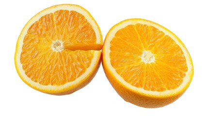 Orange citrus fruit isolated on white or transparent background.