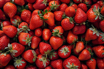 Fresh ripe strawberries background