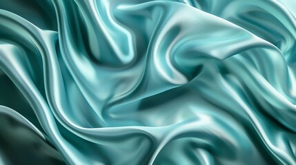Obraz premium Close-up of a luxurious blue silk fabric, showcasing its smooth texture and vibrant color. 