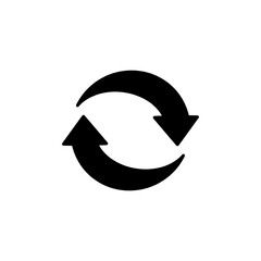 Recycle icon symbol vector on white background