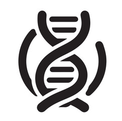 DNA flat vector icon silhouettes illustration 