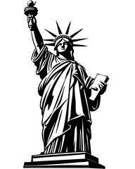 Statue of Liberty: Iconic Symbolism in New York City's Historic Landmark and Cultural Iconography, statue of liberty vector illustration,  statue of liberty isolated, statue of liberty,  © Shaon