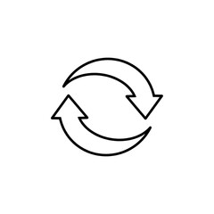 Recycle icon symbol vector on white background