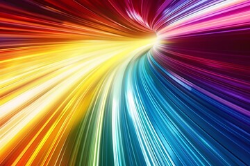 Obraz premium Electric blue and pink light streams with a fluid motion on a black background. 