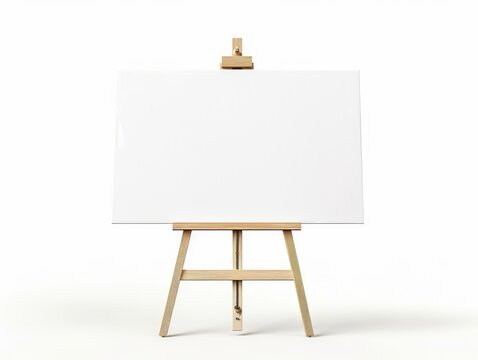 easel with blank canvas