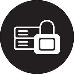 Obraz premium cyber security glyph icon